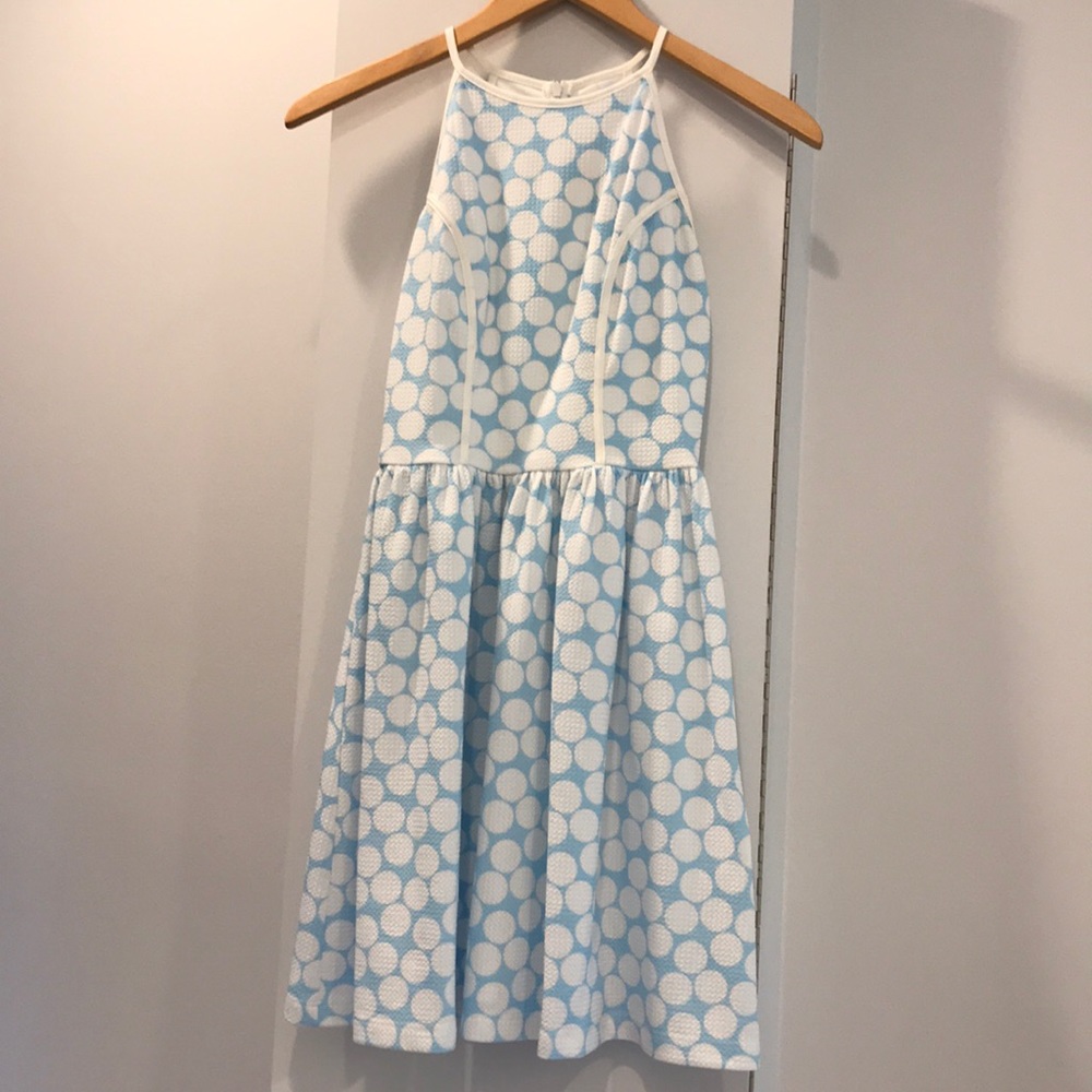 Aqua Polka Dot Dress